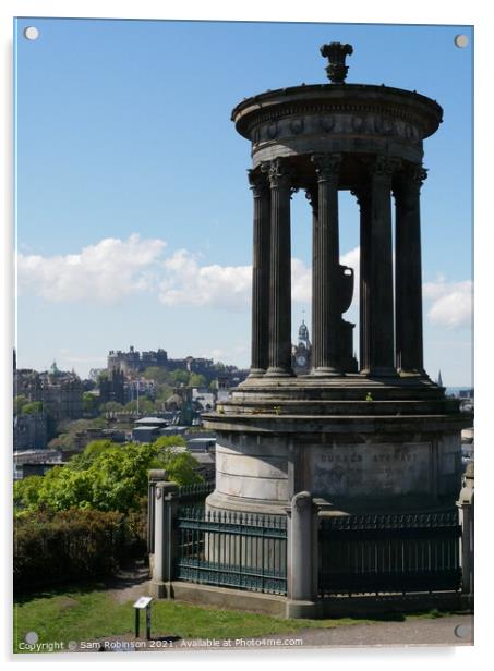 Dugald Stewart Monument, Edinburgh Acrylic by Sam Robinson