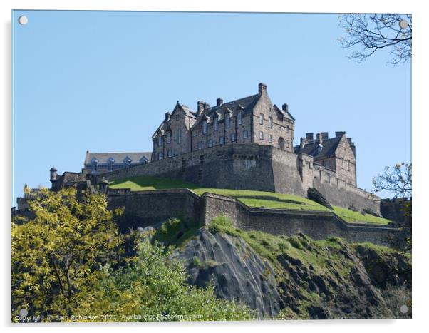 Edinburgh Castle Acrylic by Sam Robinson