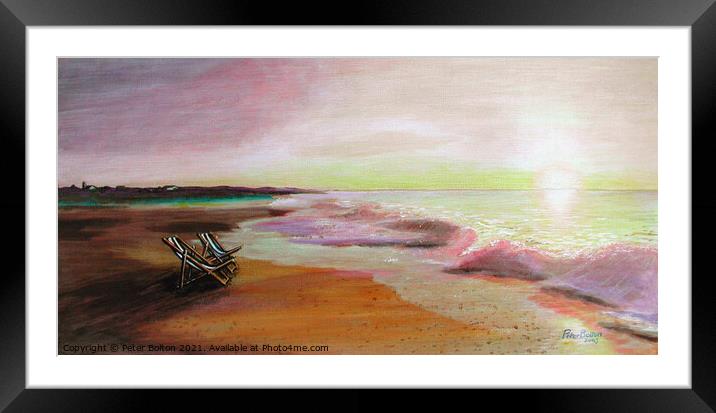 'After the heat' Painting in oils by me 2003. Now available as prints. Framed Mounted Print by Peter Bolton