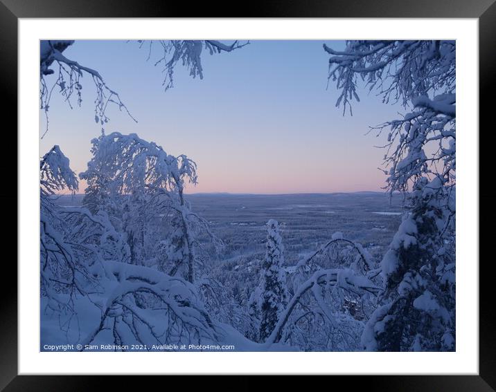 Lapland Sunset Framed Mounted Print by Sam Robinson