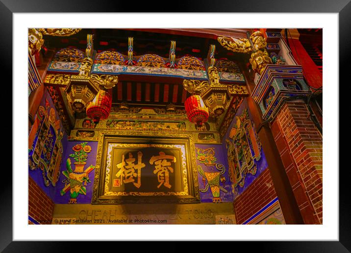 Chinese temple building ornate Cheah Si Sek Tek To Framed Mounted Print by Hanif Setiawan