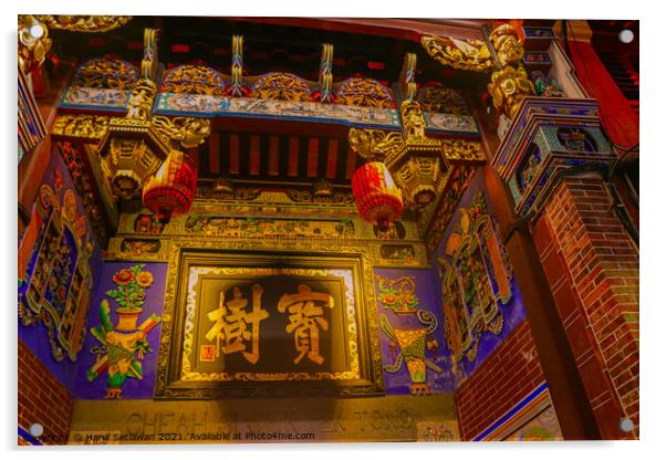 Chinese temple building ornate Cheah Si Sek Tek To Acrylic by Hanif Setiawan