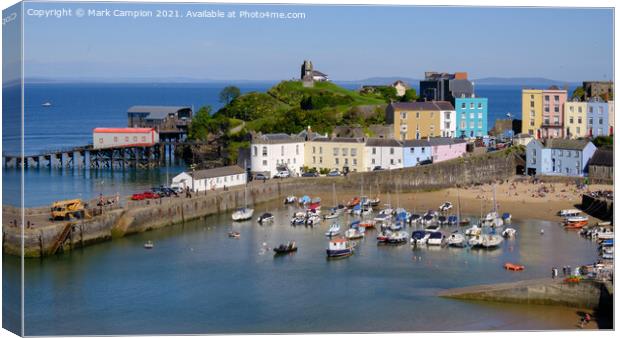 Tenby Harbour Canvas Print by Mark Campion