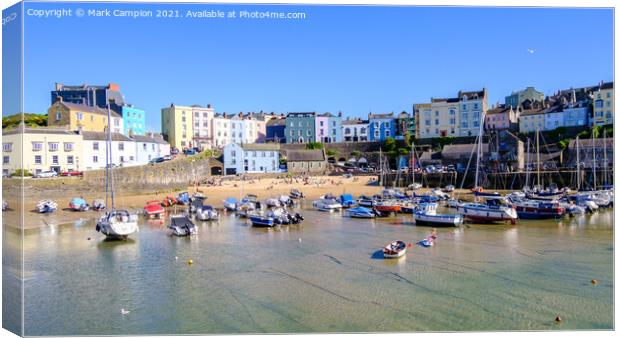Tenby Harbour Beach Canvas Print by Mark Campion
