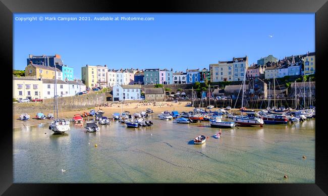 Tenby Harbour Beach Framed Print by Mark Campion