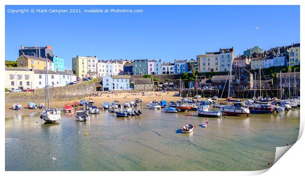 Tenby Harbour Beach Print by Mark Campion