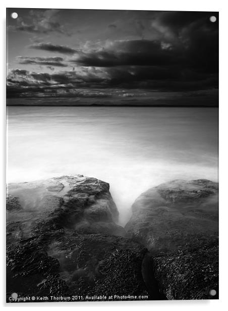 Rocky Ocean Calm Acrylic by Keith Thorburn EFIAP/b