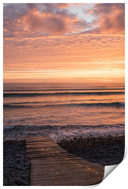Heavenly pathway to sunset Print by Tony Twyman