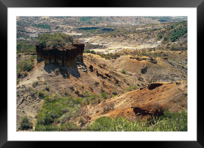 Olduvai Gorge Scenic View in Tanzania Framed Mounted Print by Dietmar Rauscher