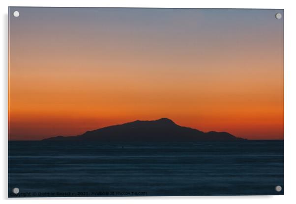 Ischia Island Silhouette at Sunset Acrylic by Dietmar Rauscher