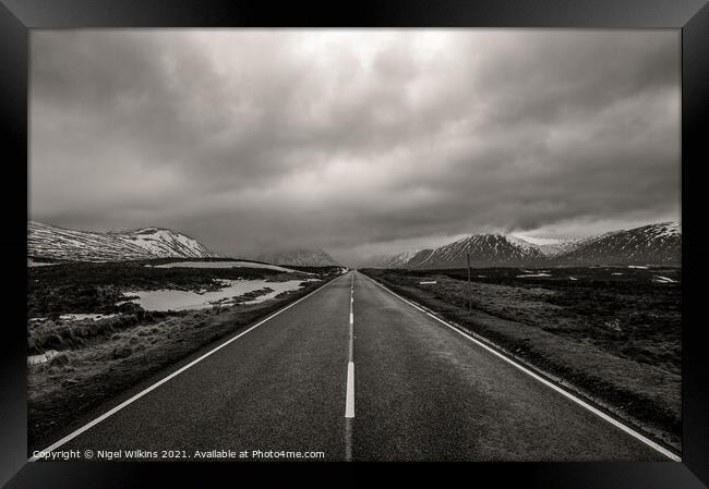 Road to Glencoe Framed Print by Nigel Wilkins