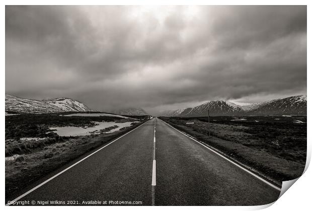 Road to Glencoe Print by Nigel Wilkins