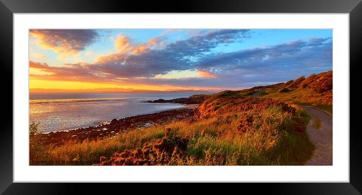 Heysham Beach Sunset Framed Mounted Print by Michele Davis