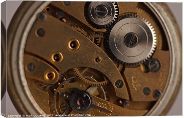 Pocket watch Inner Workings Canvas Print by Mark ODonnell