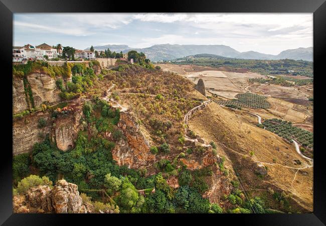Andalusian landscapes near Ronda, Spain Framed Print by Elijah Lovkoff