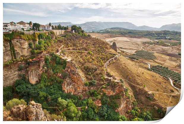 Andalusian landscapes near Ronda, Spain Print by Elijah Lovkoff