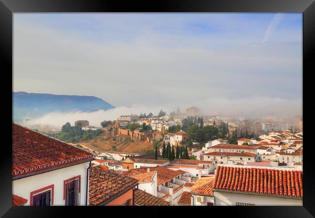 Ronda streets in historic city center Framed Print by Elijah Lovkoff