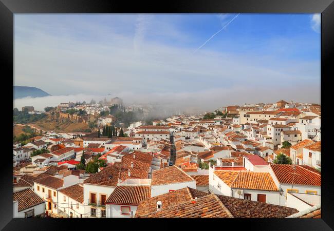 Ronda streets in historic city center Framed Print by Elijah Lovkoff