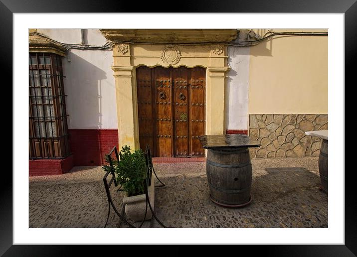 Ronda, Spain, Streets, Historic Framed Mounted Print by Elijah Lovkoff