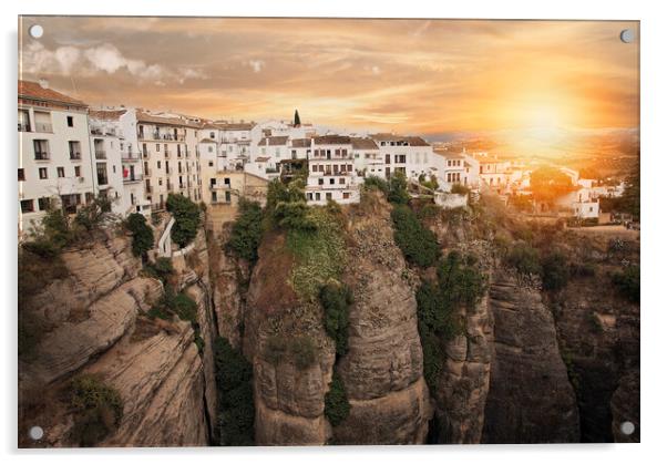 Spain, Scenic Ronda landscapes Acrylic by Elijah Lovkoff