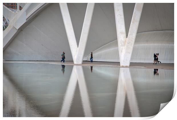 The Science Museum of Principe Felipe, City of Arts and Science -Valencia, Spain Print by Elijah Lovkoff