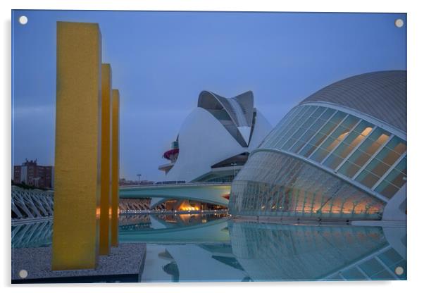 The Science Museum of Principe Felipe, City of Arts & Science -Valencia, Spain Acrylic by Elijah Lovkoff