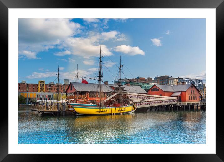 Famous Boston Harbor and harbor boat tours Framed Mounted Print by Elijah Lovkoff