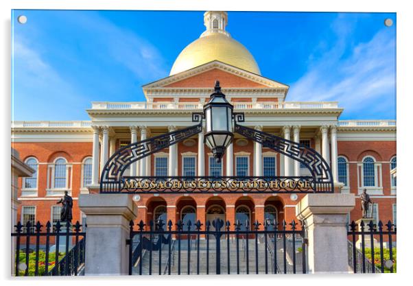 Massachusetts Old State House in Boston historic city center Acrylic by Elijah Lovkoff