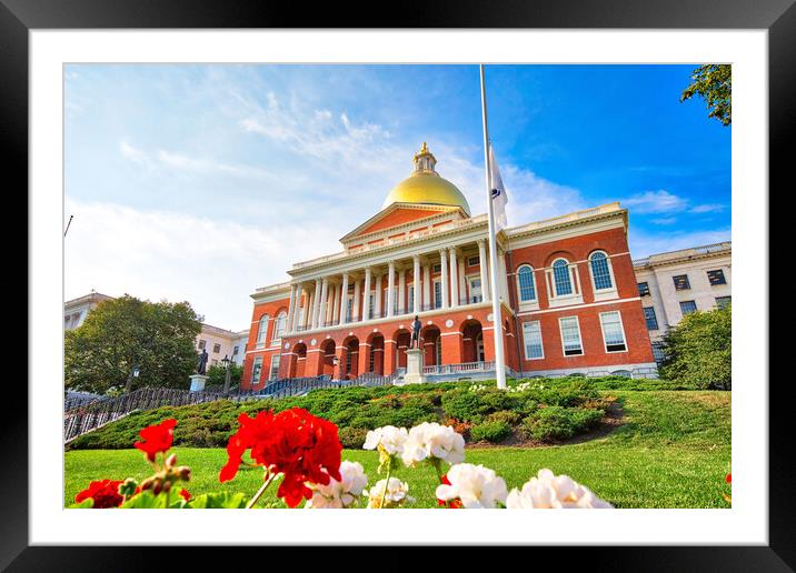 Boston, Massachusetts State House Framed Mounted Print by Elijah Lovkoff
