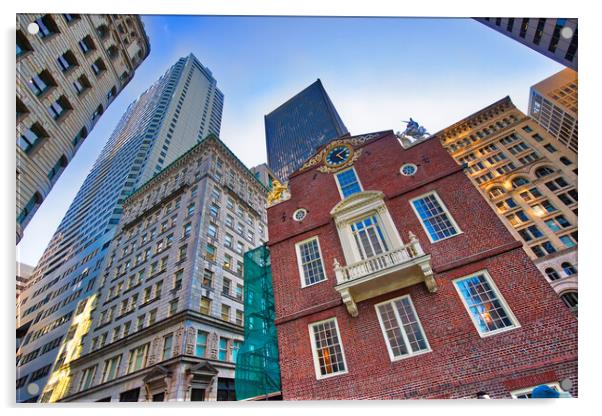 Massachusetts Old State House building in Boston downtown Acrylic by Elijah Lovkoff