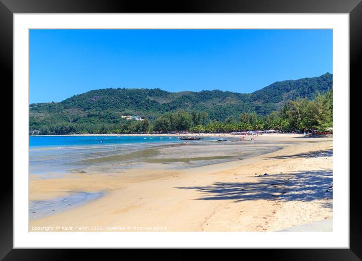 Kamala beach Framed Mounted Print by Kevin Hellon