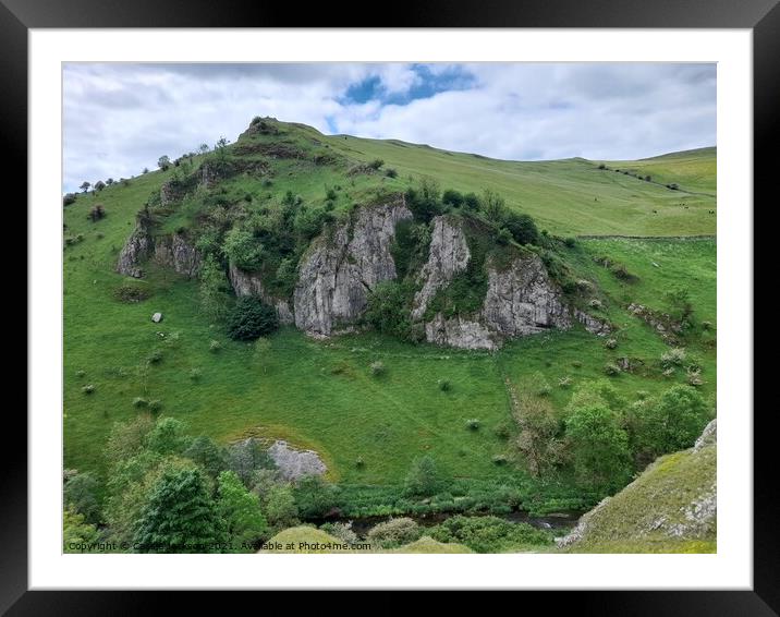 Peak District Mountain View Framed Mounted Print by Cassie Jackson