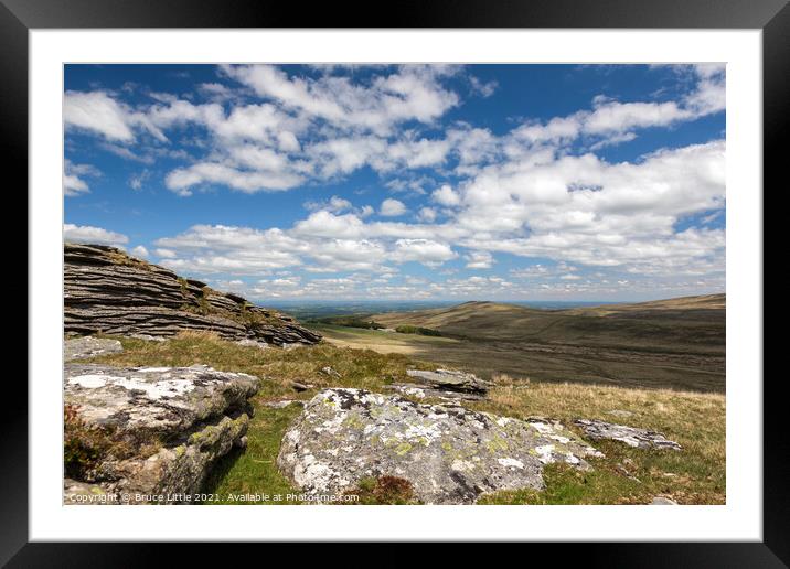 Sweeping Northern Dartmoor Landscape Framed Mounted Print by Bruce Little