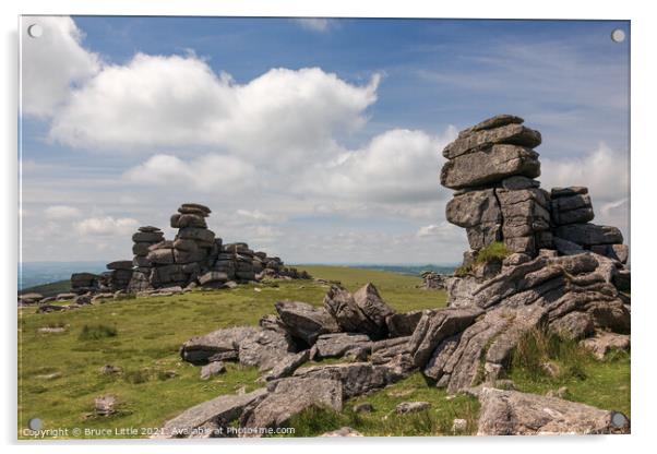 Staple Tor Dartmoor Acrylic by Bruce Little