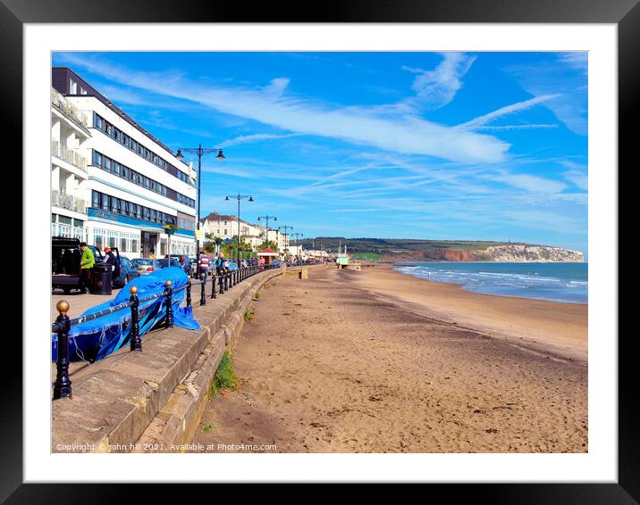 Sandown in October on Isle of Wight, UK. Framed Mounted Print by john hill