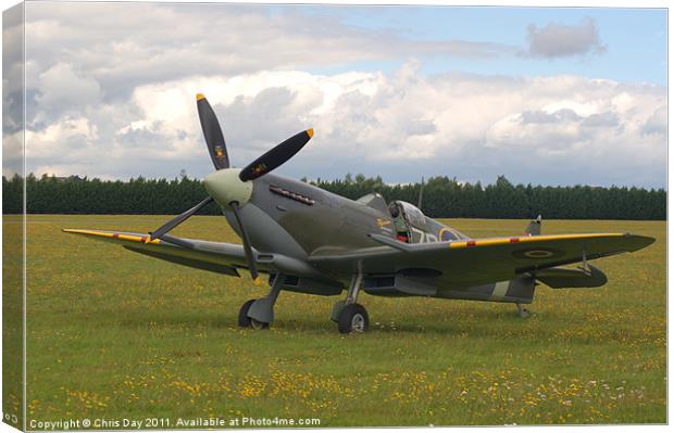 Spitfire Mk IXB Canvas Print by Chris Day