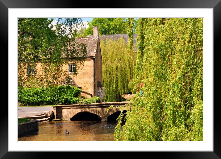 Bourton on the Water River Windrush Cotswolds Gloucestershire Framed Mounted Print by Andy Evans Photos