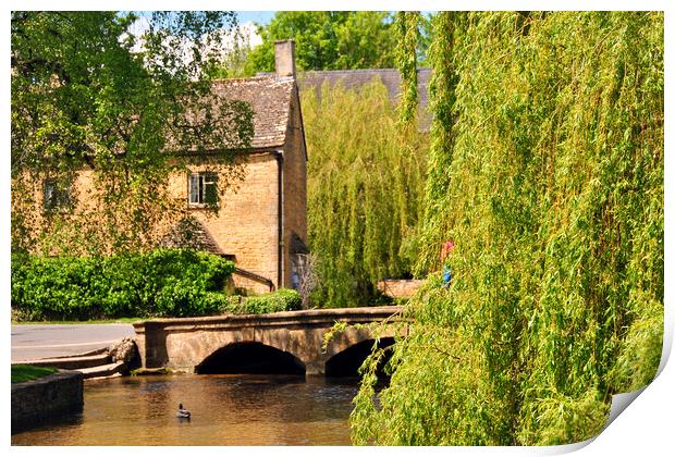 Bourton on the Water River Windrush Cotswolds Gloucestershire Print by Andy Evans Photos