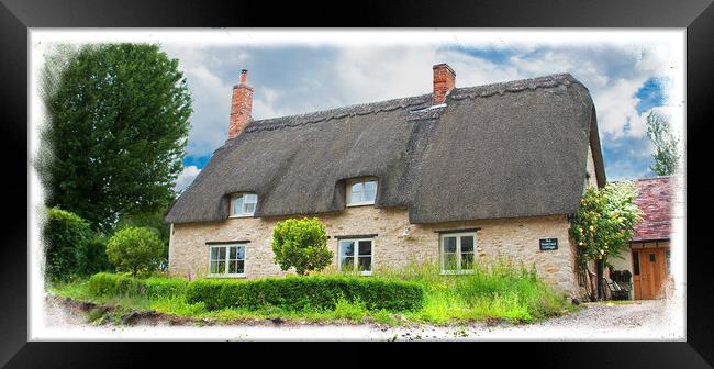 Thatched Cottage, Cotswolds. Framed Print by Graham Lathbury