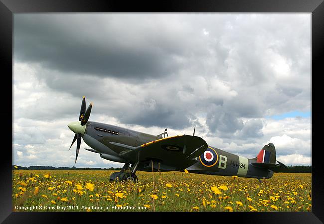 Spitfire Mk IXB Framed Print by Chris Day