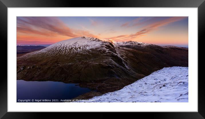 Dollywaggon Pike Sunrise Framed Mounted Print by Nigel Wilkins