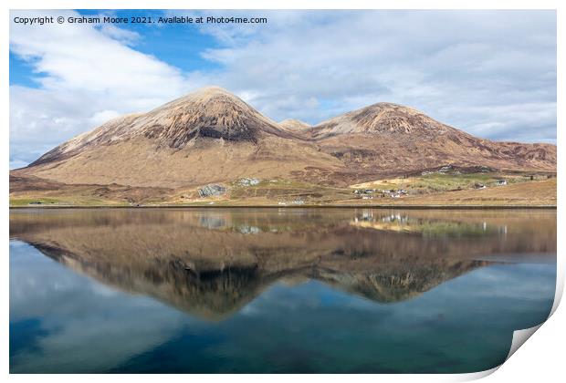 Loch Slapin and Torrin Skye Print by Graham Moore