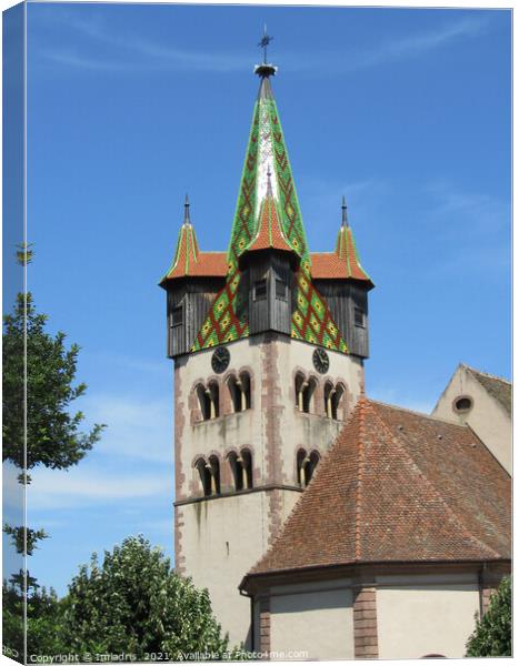St. Georges Church, Chatenois, Alsace, France Canvas Print by Imladris 