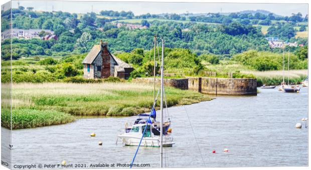 Turf Lock On The River Exe Canvas Print by Peter F Hunt