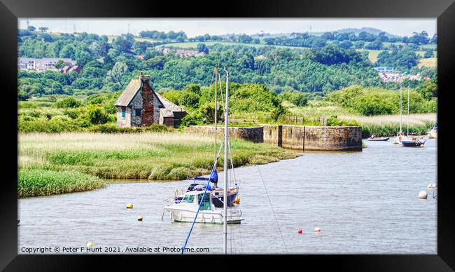 Turf Lock On The River Exe Framed Print by Peter F Hunt