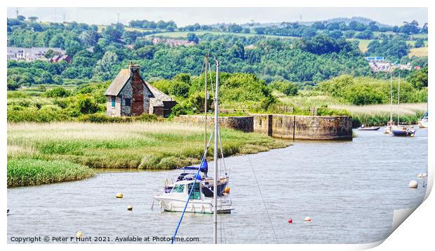 Turf Lock On The River Exe Print by Peter F Hunt