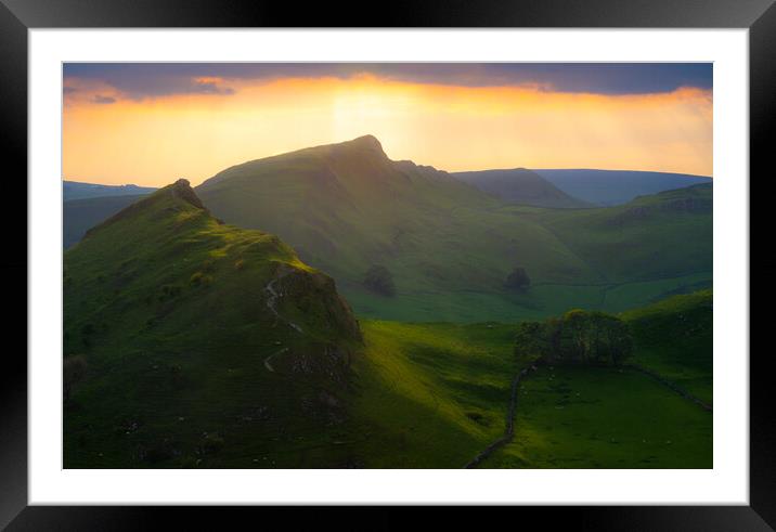 Chrome Hill and Parkhouse hill Framed Mounted Print by Daniel Farrington