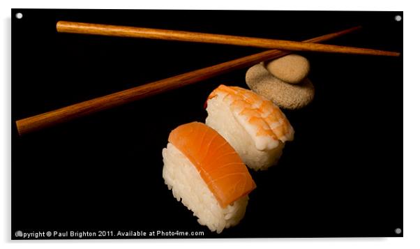 Sushi and Chopstick Acrylic by Paul Brighton