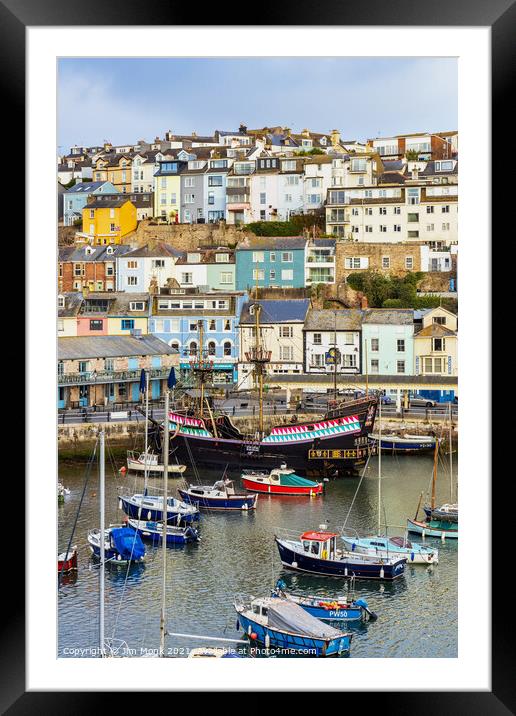 Harbour View, Brixham Framed Mounted Print by Jim Monk