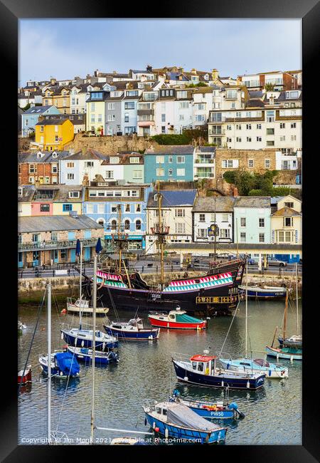 Harbour View, Brixham Framed Print by Jim Monk